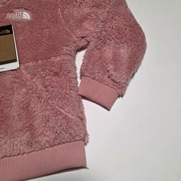 Girls' Size 5 The North Face Kids Pink Fleece Hoodie Sweater - Picture 4 of 12